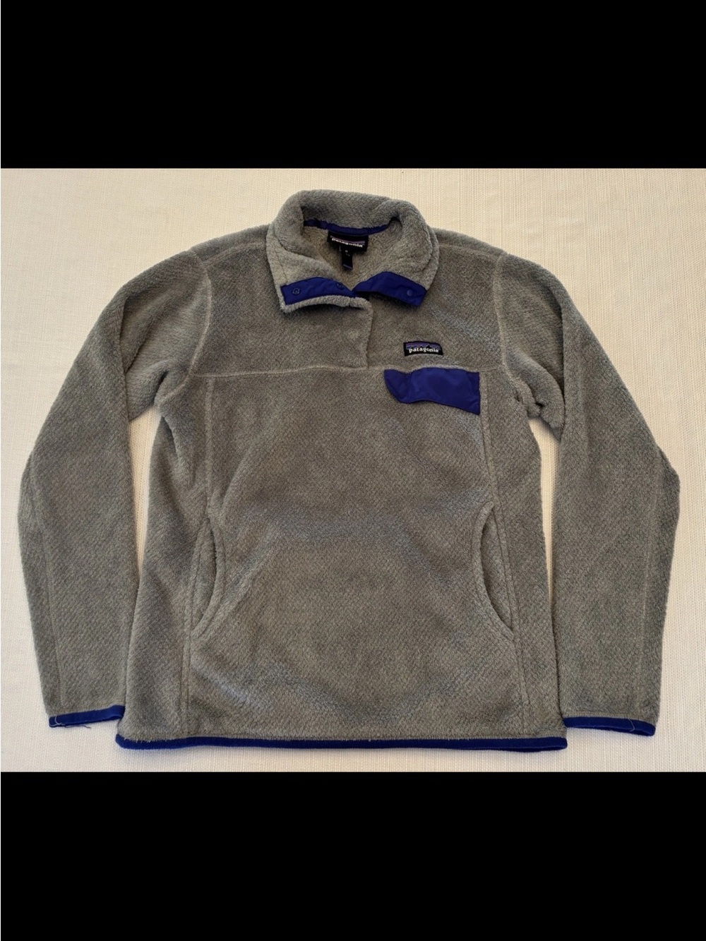Patagonia Re-Tool Women’s Medium Snap-T Gray Blue Polartec Pullover STY25442